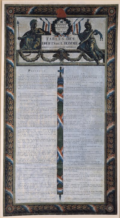 Tavola della Dichiarazione dei diritti dell
